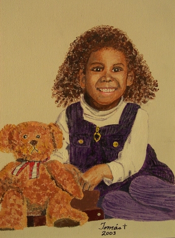 Original acrylic. A portrait of Amanda, our granddaughter. 